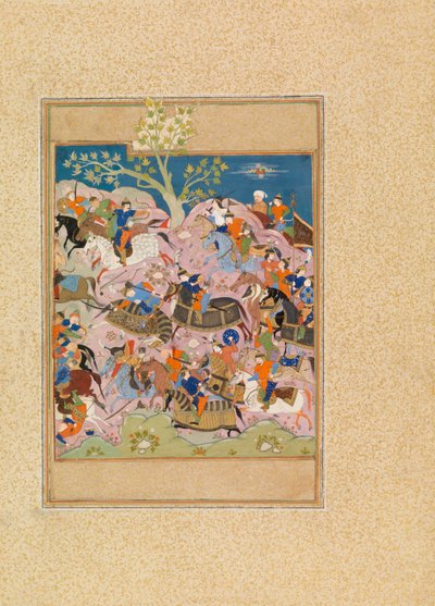 Battle Scene by Persian School